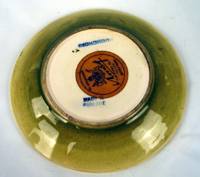 Fine Moorcroft pin tray plate Hibiscus pattern yellow ground