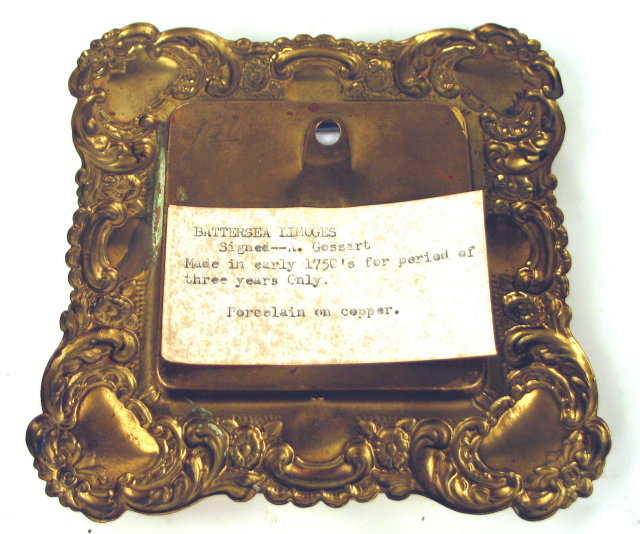 18TH / 19TH C ENAMEL ON COPPER LIMOGE BATTERSEA STYLE PLAQUE