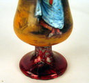 FINE FRENCH ENAMEL VASE OF WOMAN VICTORIAN SIGNED VALLET