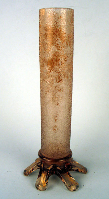 FINE QUALITY BACCARAT OR VAL ST LAMBERT GILDED STICK VASE