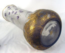 MONUMENTAL MONT JOYE CAMEO GLASS VASE VIOLETS ART NOUVEAU