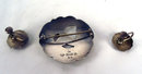 Georg Jensen Sterling Silver Brooch # 20 and Earrings #93 Complete Set
