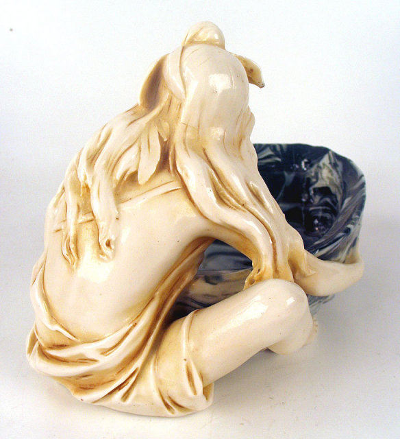 GREAT SEMI NUDE ROYAL DUX WOMAN WITH BOWL BOHEMIA