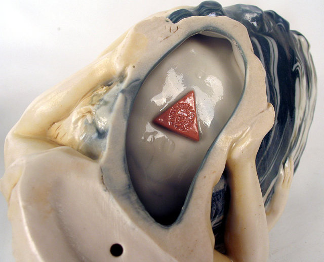 GREAT SEMI NUDE ROYAL DUX WOMAN WITH BOWL BOHEMIA