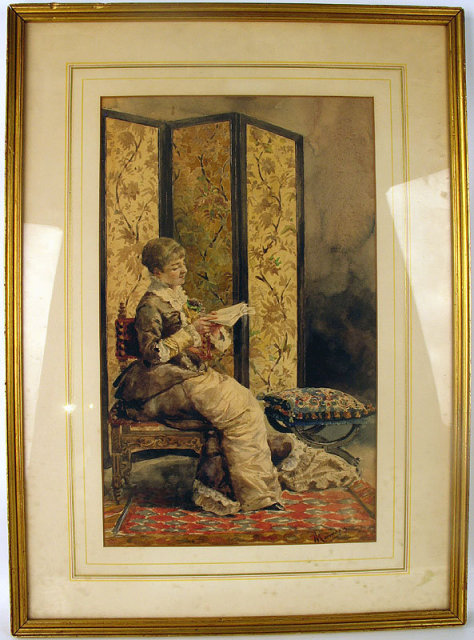 Outstanding Watercolor by Well Listed Artist Jose Maria Manresa