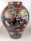 Massive Japanese Meiji Imari Vase Signed Hichozan Shinpo
