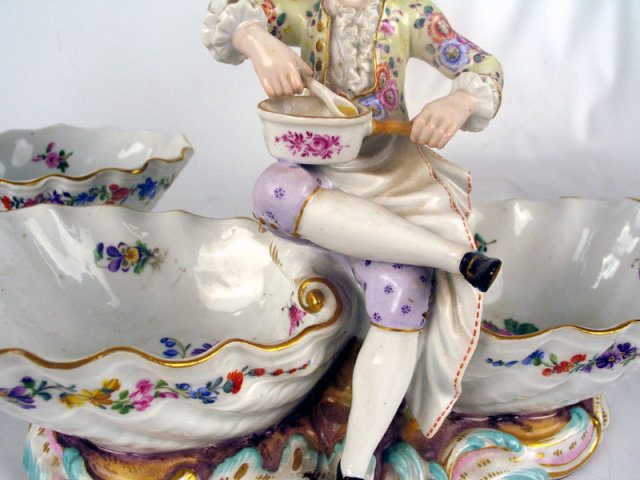 QUALITY PAIR OF 19th CENTURY MEISSEN SWEETMEAT FIGURES