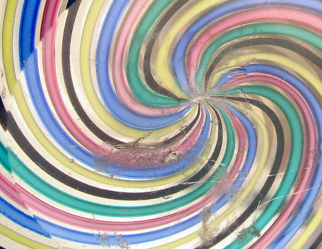 BEAUTIFUL,SIGNED VENINI MULTI-COLOR BOWL.ORIGINAL 1950'S