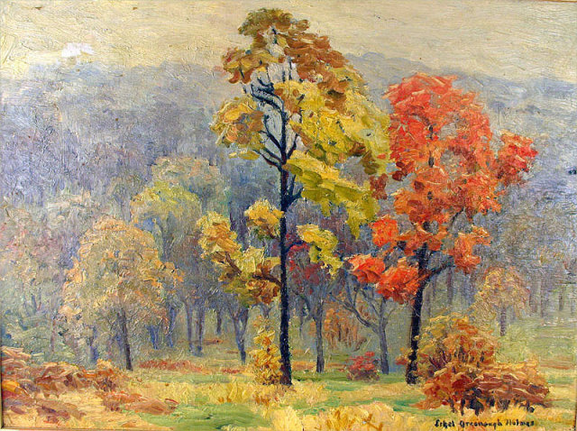 Lovely Fall Wooded Landscape Oil Painting By Ethel Greenough Holmes Lovely Fall Wooded Landscape Oil Painting