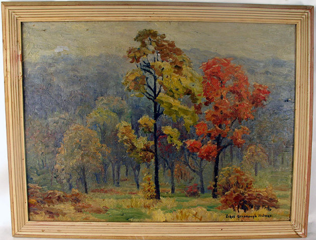 Lovely Fall Wooded Landscape Oil Painting By Ethel Greenough Holmes Lovely Fall Wooded Landscape Oil Painting