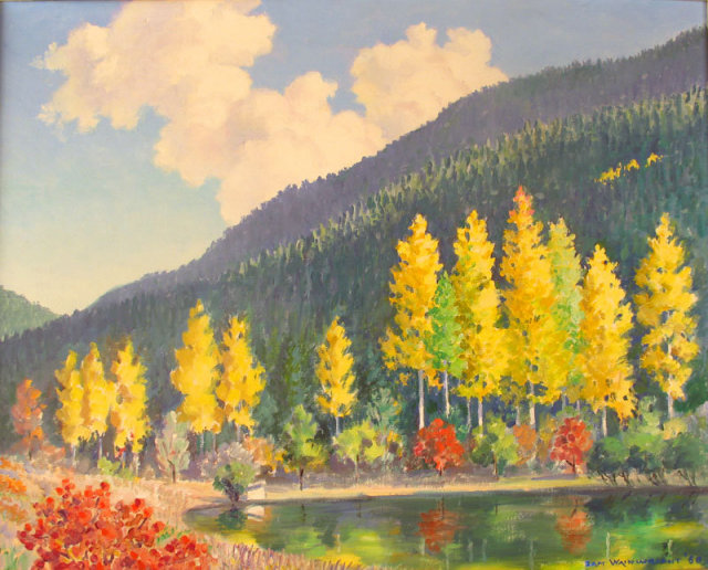 SAM WAINWRIGHT LISTED ARTIST OIL ON BOARD