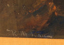 POWERFUL COASTAL SEASCAPE OIL PAINTING BY CALIFORNIA ARTIST RUE LAU