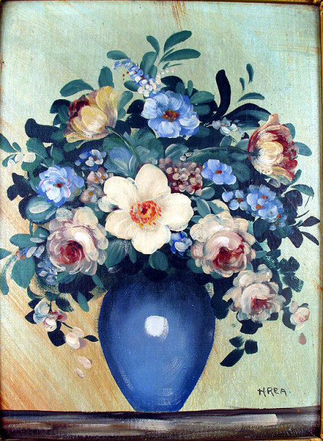 FINE OIL ON CANVAS BOARD BY H.REA IN BEAUTIFUL PERIOD FRAME