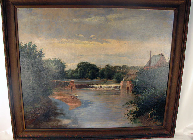 FINE REGIONALIST PAINTING WELL LISTED SWEDISH AMERICAN OLOF GRAFSTROM