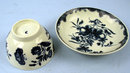 Dr Wall Period Worcester Tea Bowl Saucer Crescent Moon