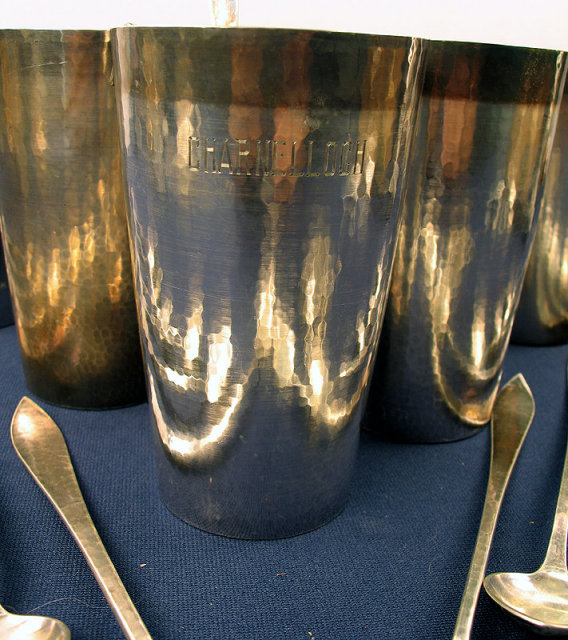 Kalo Shops Iced Tea Mint Julep Sterling Cups Teaspoons