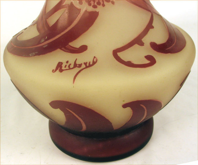 Loetz Richard Art Cameo Glass Vase French