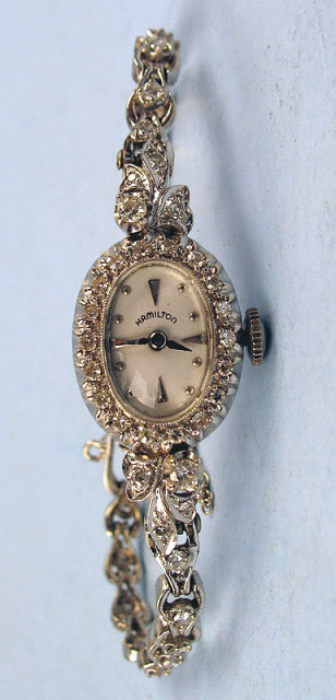 Ladies Hamilton 14k White Gold and 46 diamonds 1.25 TCW