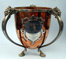 Pairpoint Copper Sterling S/P 3 Handle Loving Cup