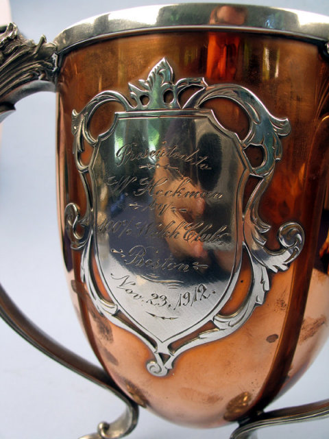 Pairpoint Copper Sterling S/P 3 Handle Loving Cup