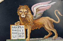 Rare Micromosaic St Mark Venice Lion Italian Plaque