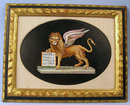 Rare Micromosaic St Mark Venice Lion Italian Plaque