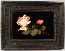 Exceptional Antique Pietra Dura Italian Plaque of Rose