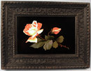 Exceptional Antique Pietra Dura Italian Plaque of Rose