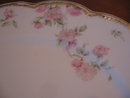 Haviland Limoges dinner plate, pink roses with gold