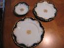Haviland Limoges 12 place set of cobalt & gold dinnerware