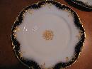 Haviland Limoges 12 place set of cobalt & gold dinnerware