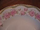 12 Rimmed soups by Haviland Limoges, Large pink roses
