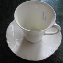 Haviland Limoges Ranson white tall chocolate cup and saucer