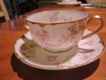 Haviland bouillon cup and saucer, Schleiger 31