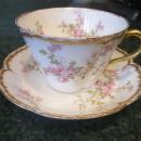 Haviland Limoges tea cup and saucer, Schleiger 29K