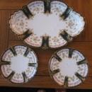 Dessert platter and 6 matching plates, Haviland, Limoges