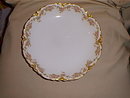 Haviland Limoges shallow serving bowl, pink roses & gold