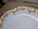 Haviland Limoges shallow serving bowl, pink roses & gold