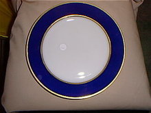 Set of 6 Cobalt Service plates by Haviland &