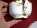 Haviland Limoges tea cup & saucer, Ranson with gold edge.