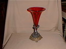 Cranberry Epergne with fish base