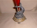 Cranberry Epergne with fish base
