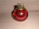 Cranberry glass cigarette lighter