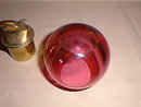 Cranberry glass cigarette lighter
