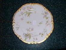 Haviland Limoges lunch plate, heavy gold trim