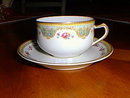 Haviland China tea cup & saucer, Juno pattern