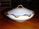 Haviland Limoges round covered vegetable, Silver Anniversary pattern