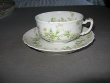 Haviland Limoges teacup and saucer, Sch 74