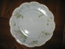 Haviland Limoges Luncheon Plate, Sch 261G, Pink & Green