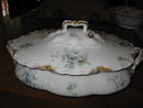 Haviland Limoges oval covered vegetable casserole, blue violets